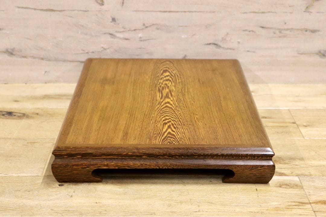 GMIH95B○鉄刀木 タガヤサン 花台 飾り台 床の間 和風 木製 唐木 盆