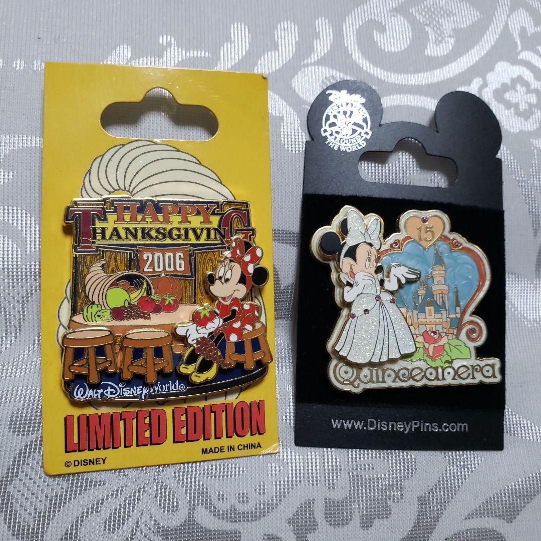 DLR WDW ミッキー ミニー ピンバッジセット