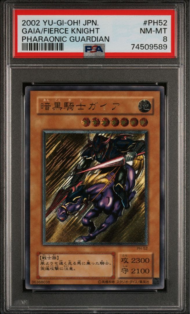 遊戯王　暗黒騎士ガイア　レリーフ　psa8