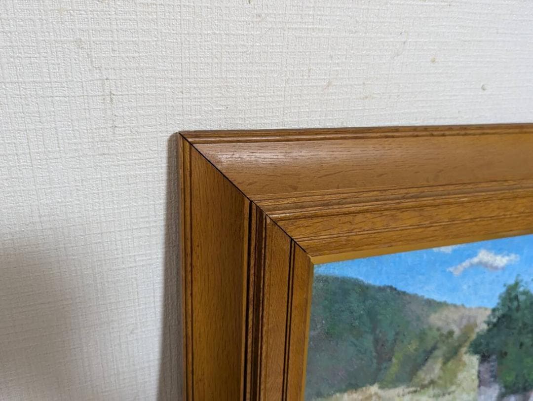 【真作】絵画　沢田正一　油彩6号　渓谷の静寂　自然の調和を描く写実作品　Y100