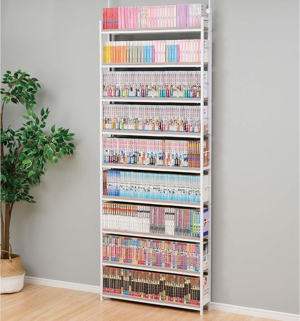 本棚(張り) 大容量スリム総耐荷重180kgRTRS-8015(AIV/SWH)