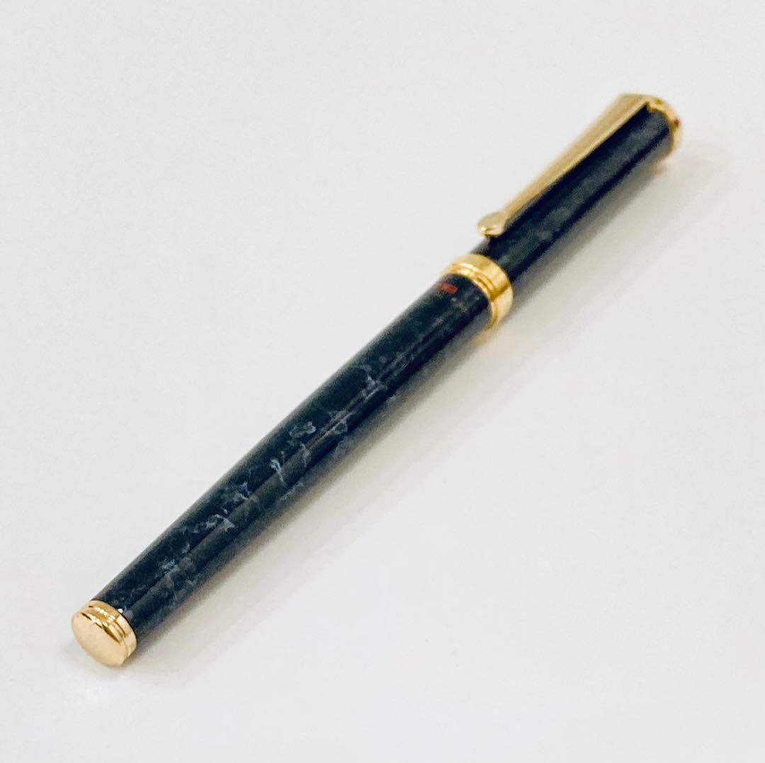 フランス製◆バレンシアガ 高級万年筆 BALENCIAGAブルーマーブル レア