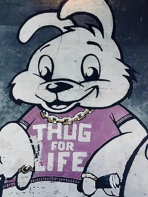 額装品/ThugForLifeBunny/バンクシー/ポスター/インテリア/貴重