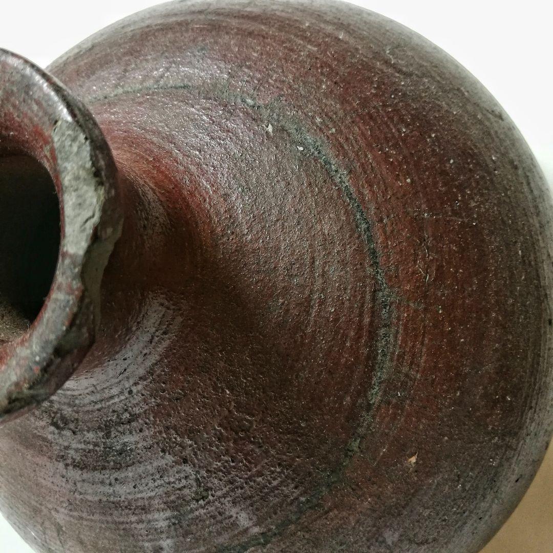 古備前焼　 蕪徳利 古備前 （ 被せ焼 船徳利）