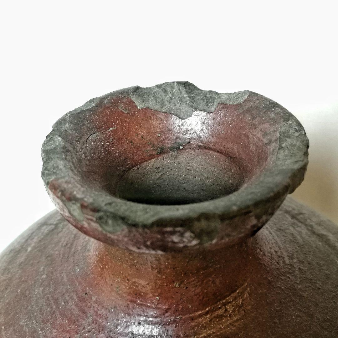 古備前焼　 蕪徳利 古備前 （ 被せ焼 船徳利）