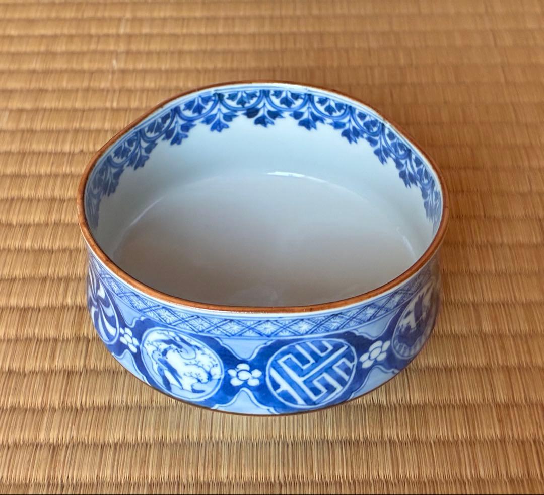 茶道具『祥瑞写茶碗 州浜形』 初代大丸北峰作 (明治時代)