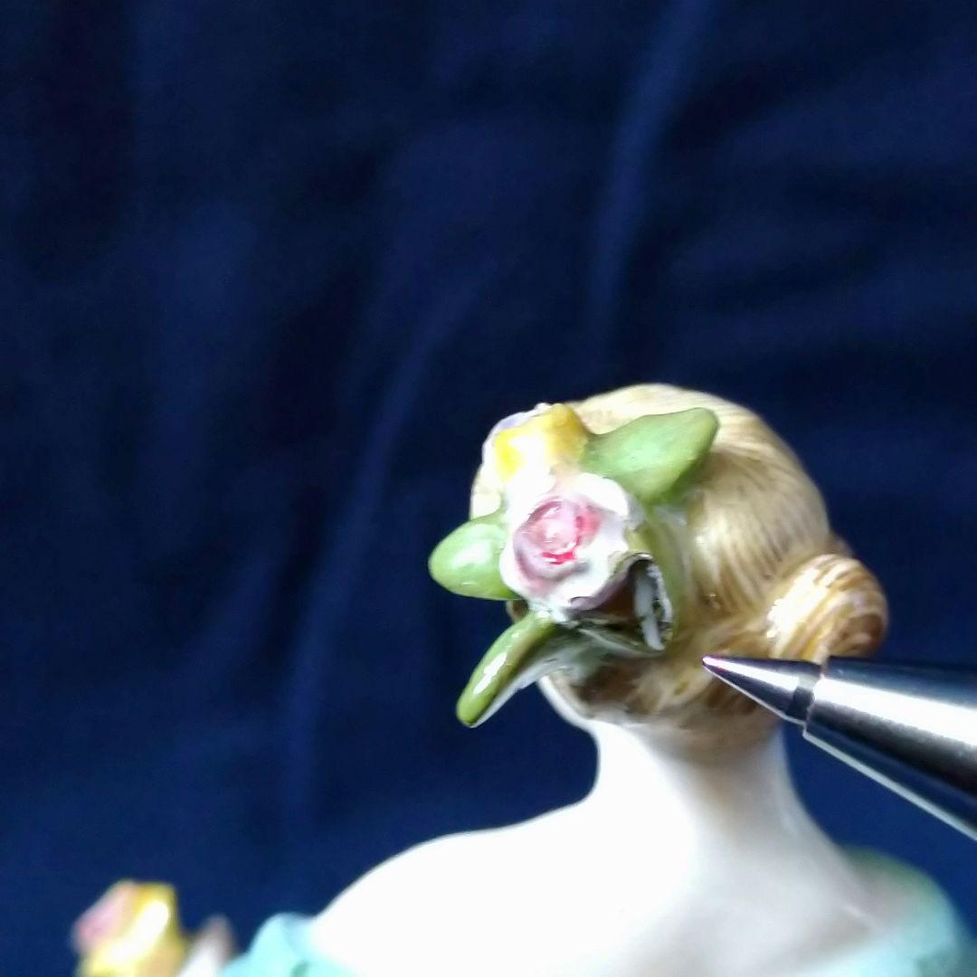 ✤1924年以前・マイセン(Meissen)フィギュリン✤『花かごを持つ少女』