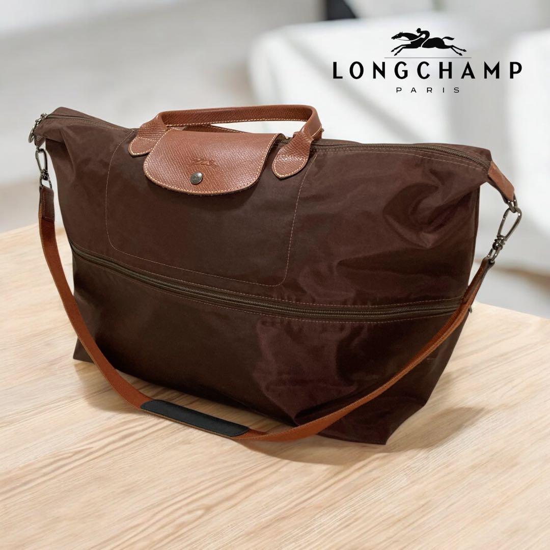 ロンシャン ルプリアージュ イクステンサブル ボストンバッグ 3way ブラウン