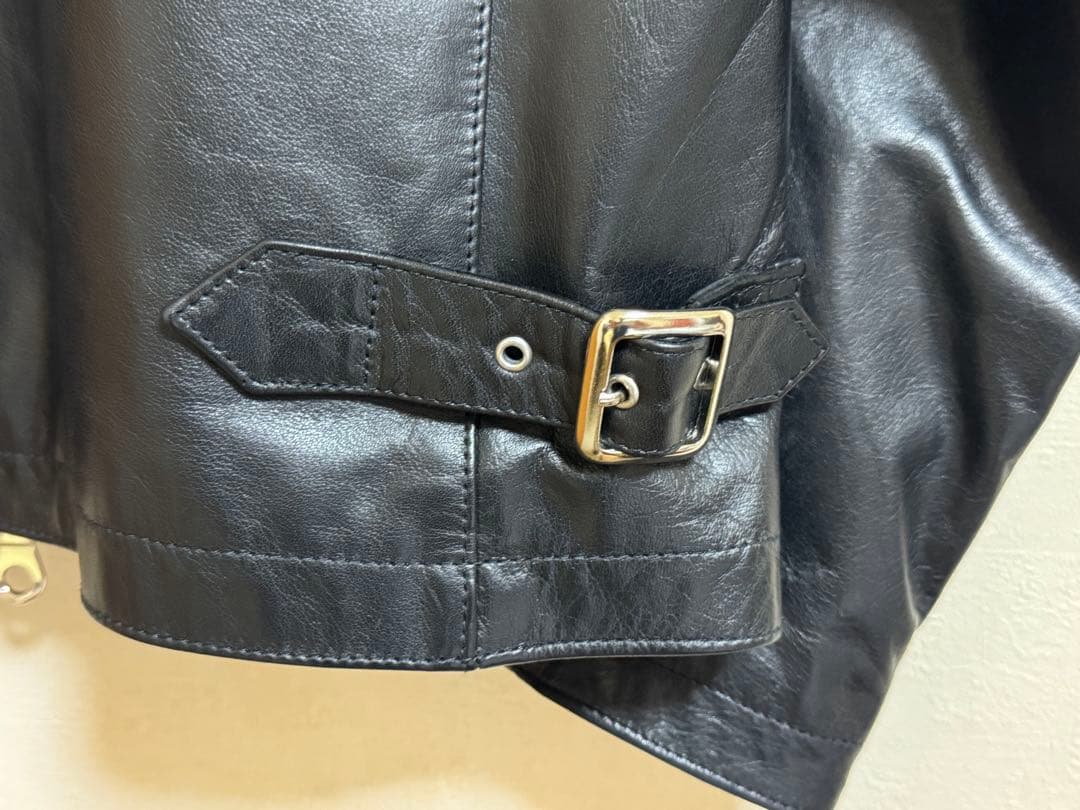 CINQUANTA / スタンドカラー シングルライダースジャケット 46サイズ