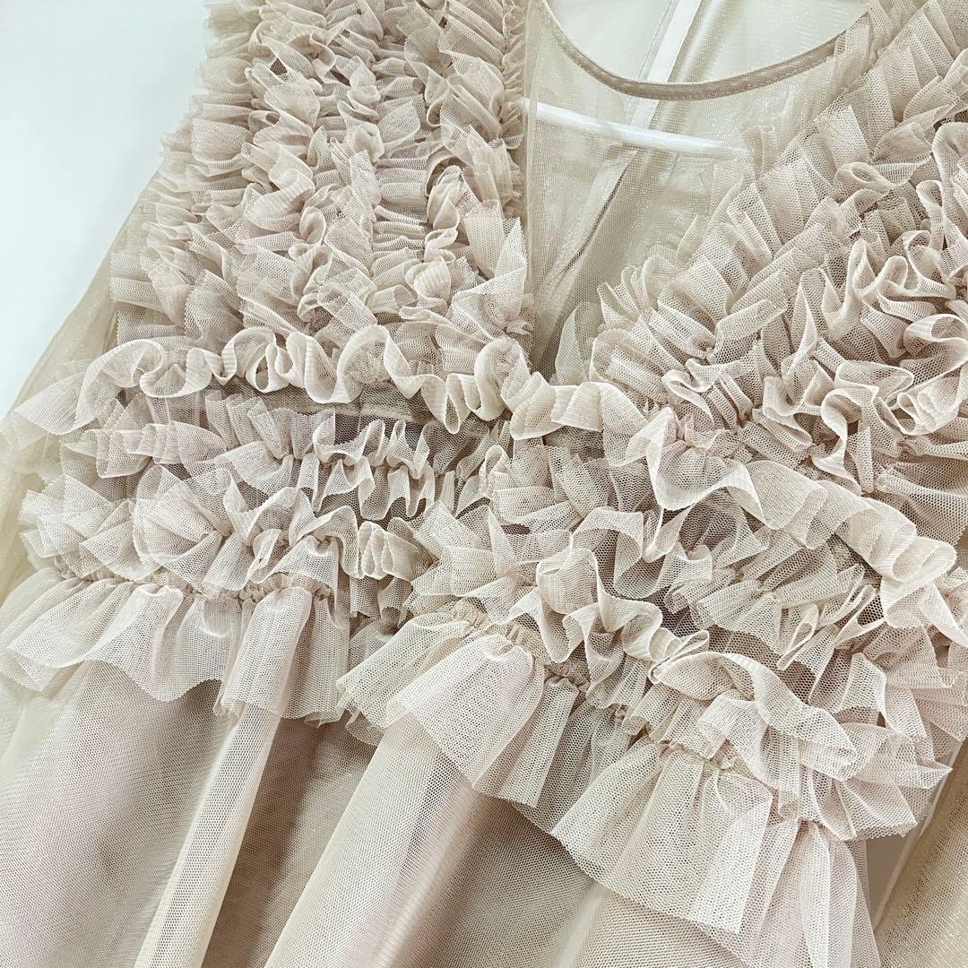 ローリーズファーム フリルデザインベージュワンピースセット
