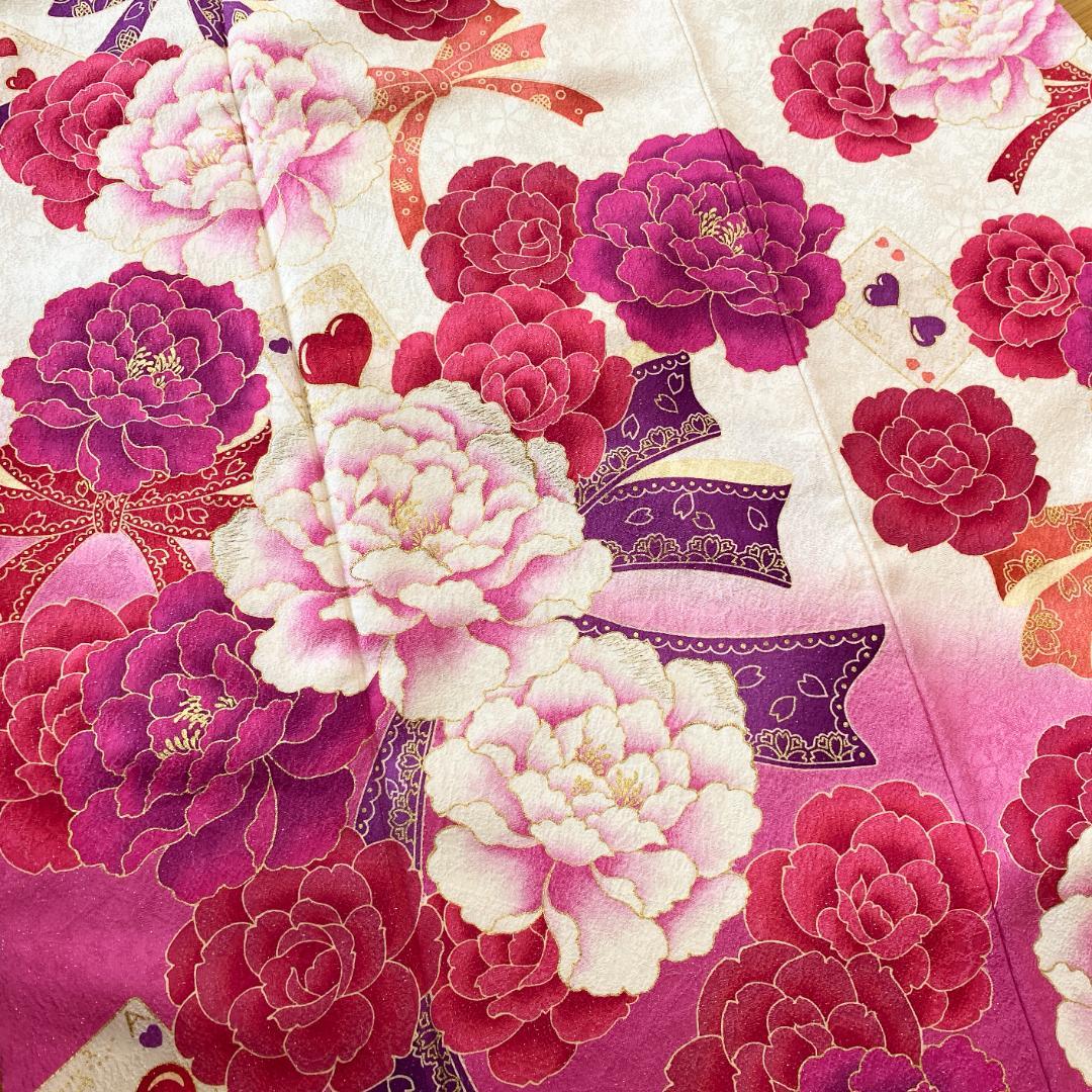 akmx190 正絹 振袖 JunAmiMisako 白色 パールトーン加工9号