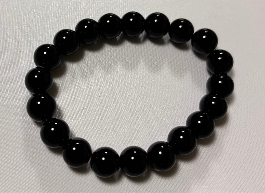 月美（モリオン（黒水晶）ブレスレット（鑑別書付き）10mm珠（チベット産）