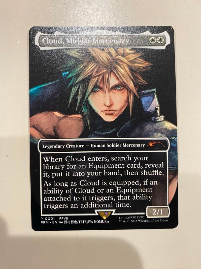 mtg 限定プロモ ミッドガルの傭兵、クラウド　英語版