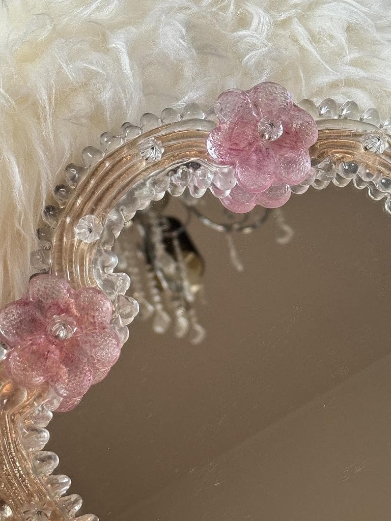 ムラーノガラス　＜Ｂ＞　壁掛け・スタンドミラー　ベネチアンガラス　イタリア