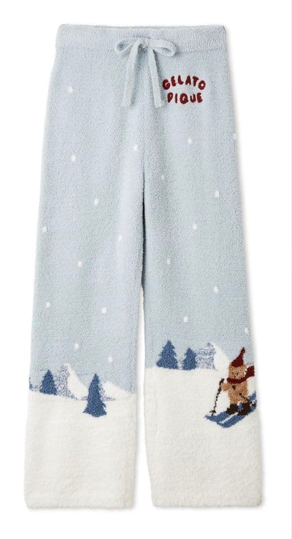 【新品タグ付き】ジェラートピケ スキーベアジャガードロングパンツ