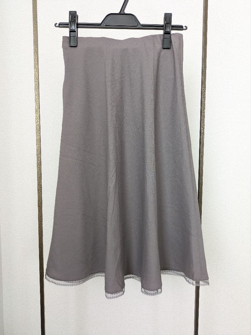 Verybrain グレー フレアスカート