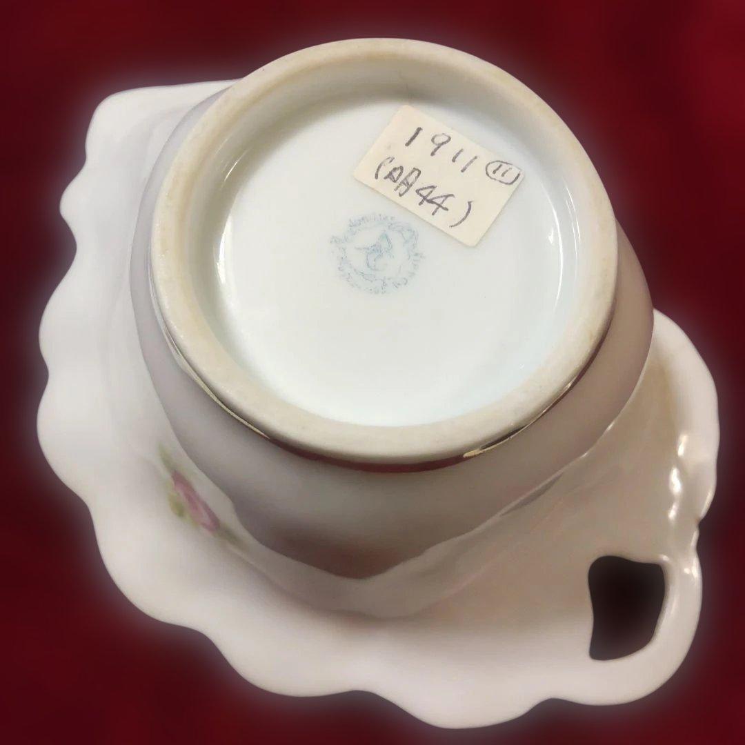 花柄金装飾陶器ボウル