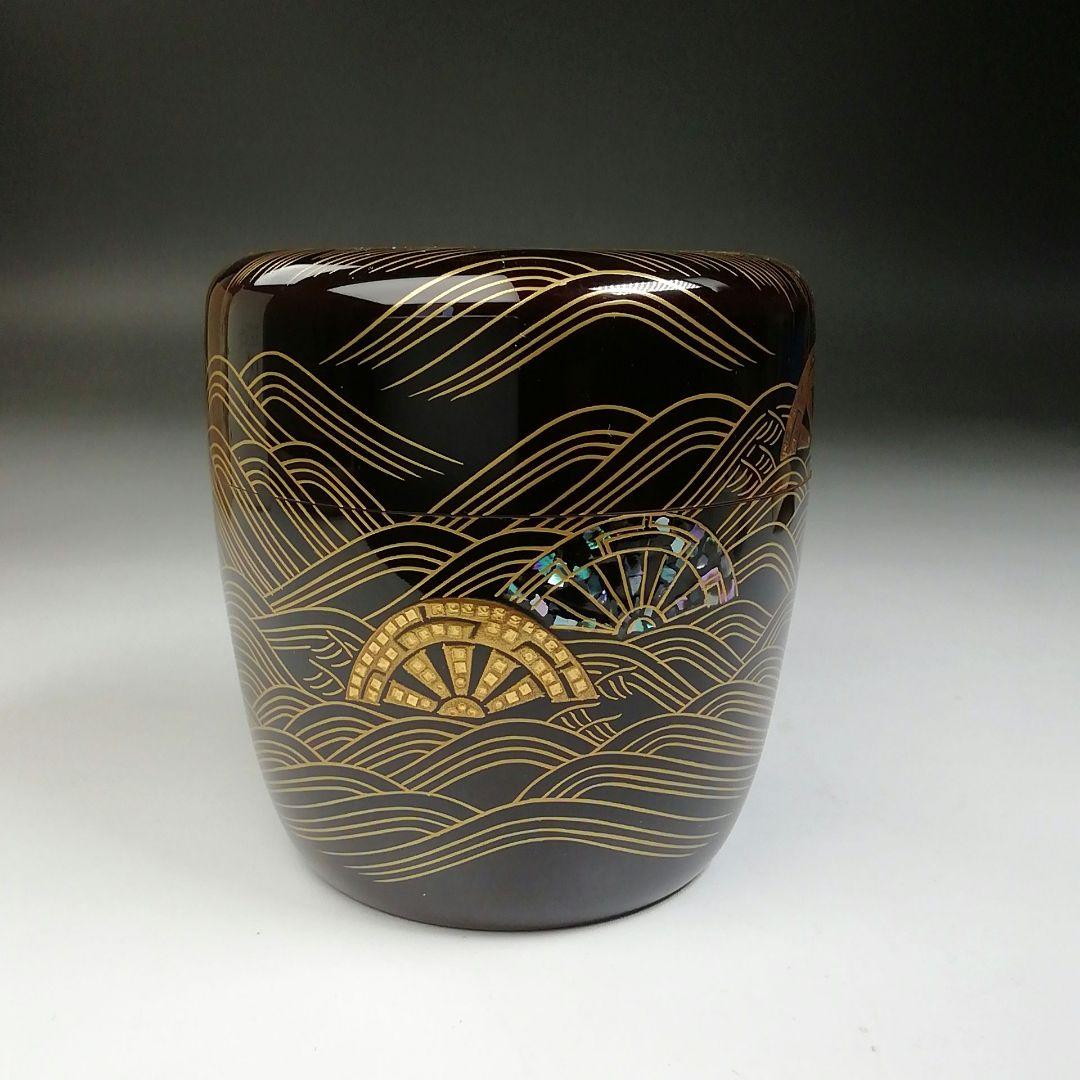 Ｔ７６８　棗　『波車蒔絵』『竹　大棗』『東春光』　共箱　茶道具