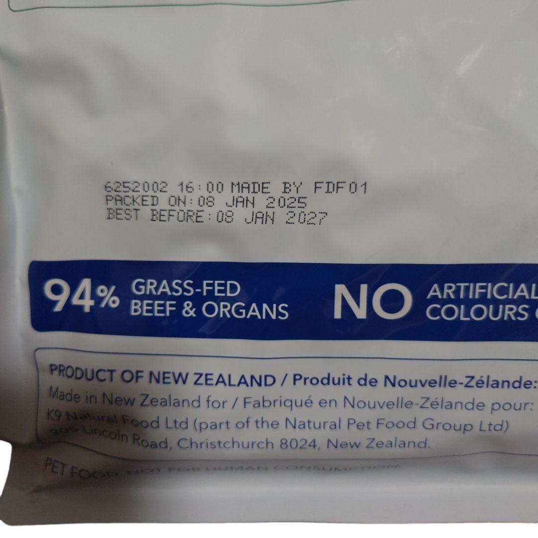 K9 Natural ビーフ フィースト 3、６Kg