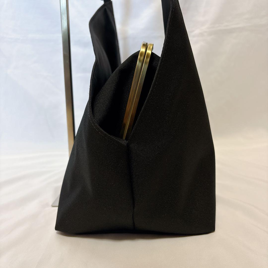 【美品】AYANOKOJI ブラック Sarei がま口 ショルダーバッグ