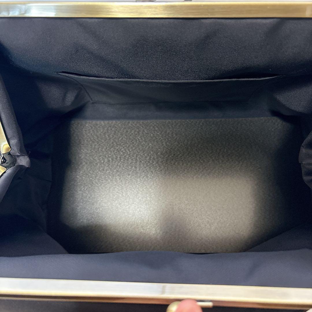 【美品】AYANOKOJI ブラック Sarei がま口 ショルダーバッグ