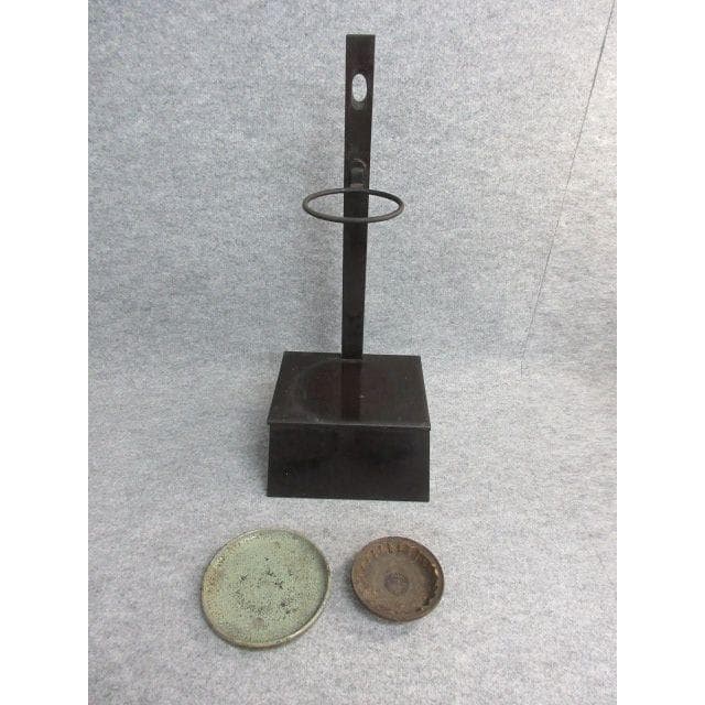 茶道具黒塗利休好短檠 [B26069]