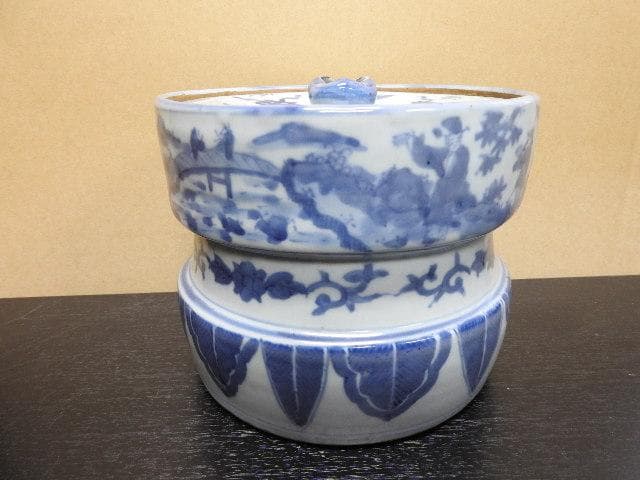 清朝？染付水指　MA325