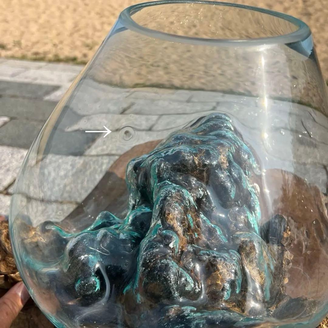 流木ガラス オブジェ超特大H 他４点セット花瓶 金魚鉢 水槽 テラリウム 観賞魚