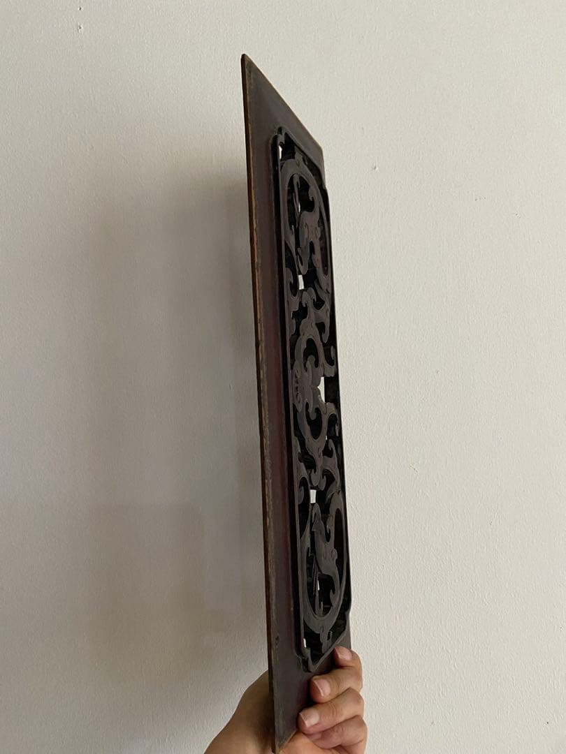 中国木製手彫り　古物デザインパネル