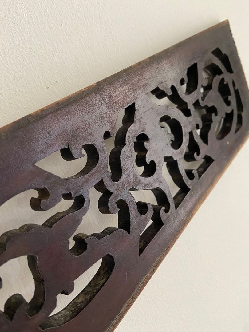 中国木製手彫り　古物デザインパネル