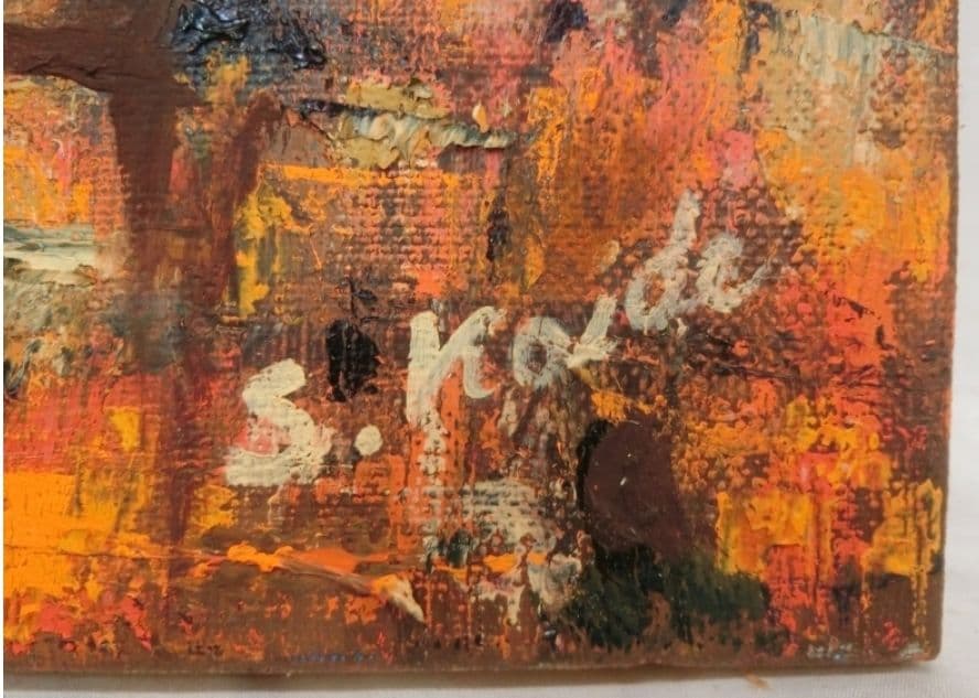 油彩 F8 アリゾナ バリーモニュメント サイン有り S.Koide