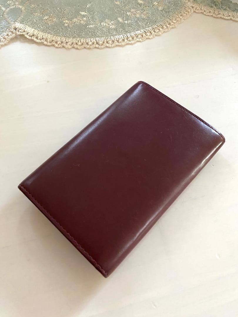カルティエ　６連　キーケース　付属品完品　ボルドー ワインレッド　レザー