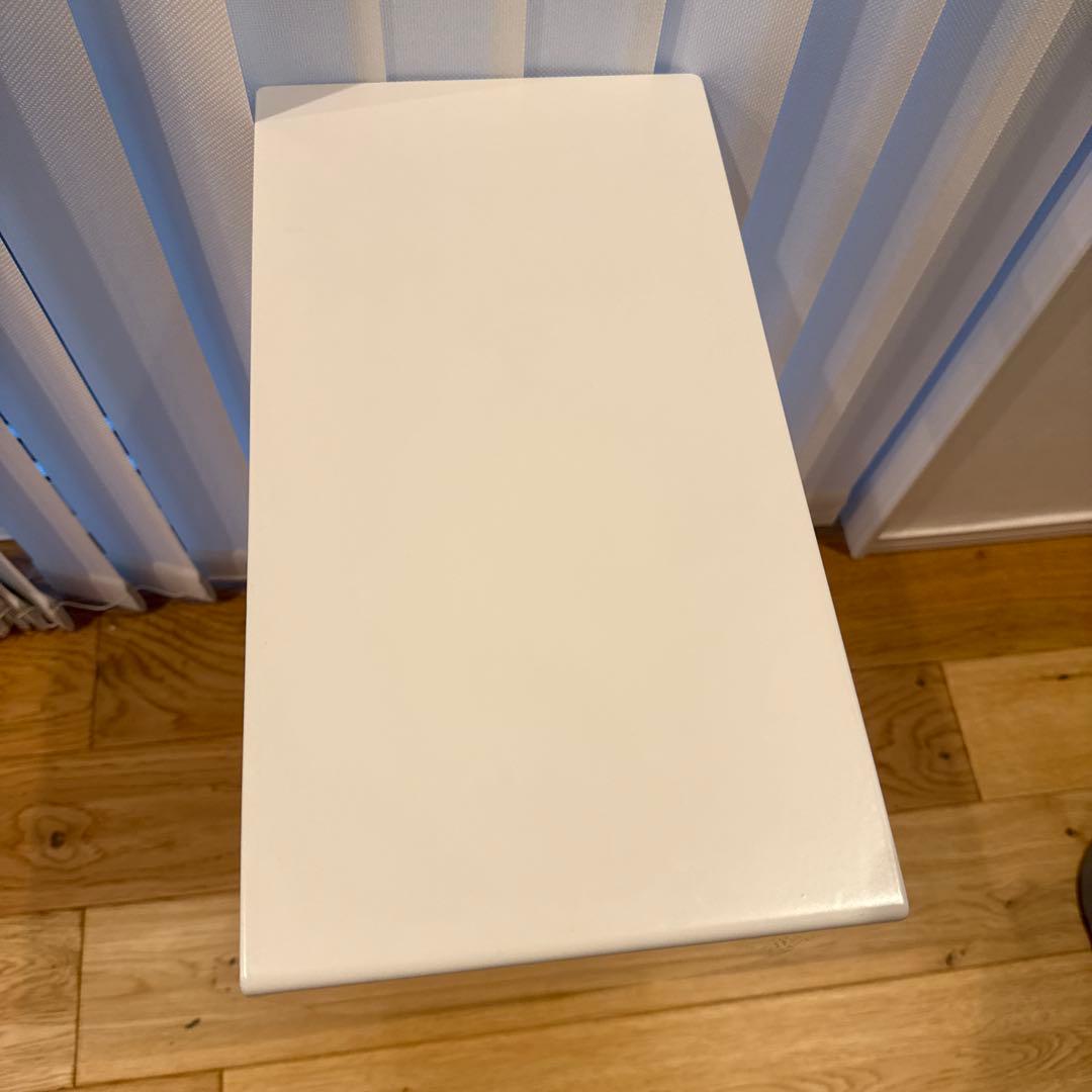 KANADEMONO 2way アイアンプレート サイドテーブル ホワイト