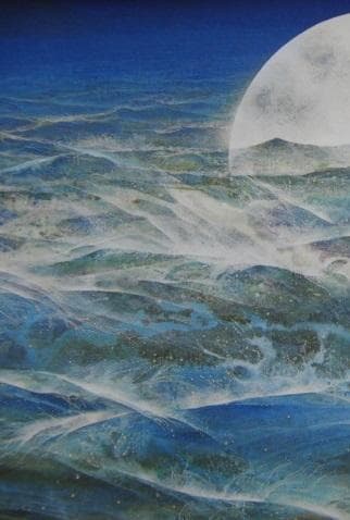 堀晃、【海の話】、希少な額装用画集より、新品額装付、状態良好