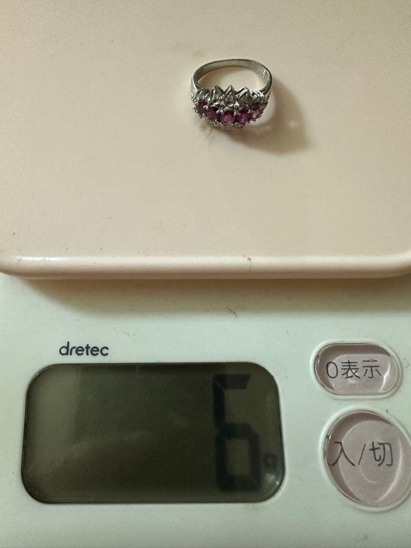 プラチナPT900 ルビー1.03ct ダイヤモンド0.26ct指輪　鑑別書あり