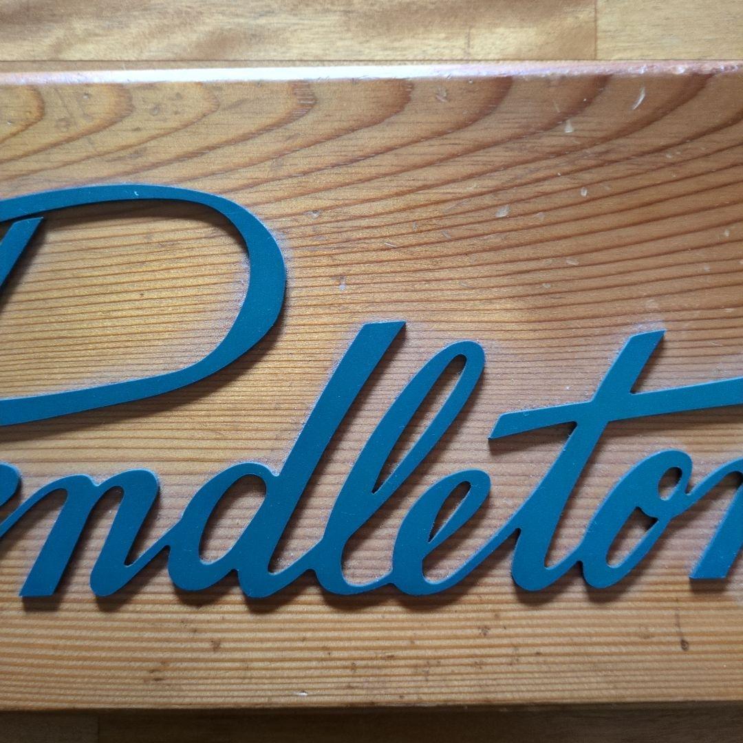 希少 レア PENDLETON 木製 看板 ディスプレイ