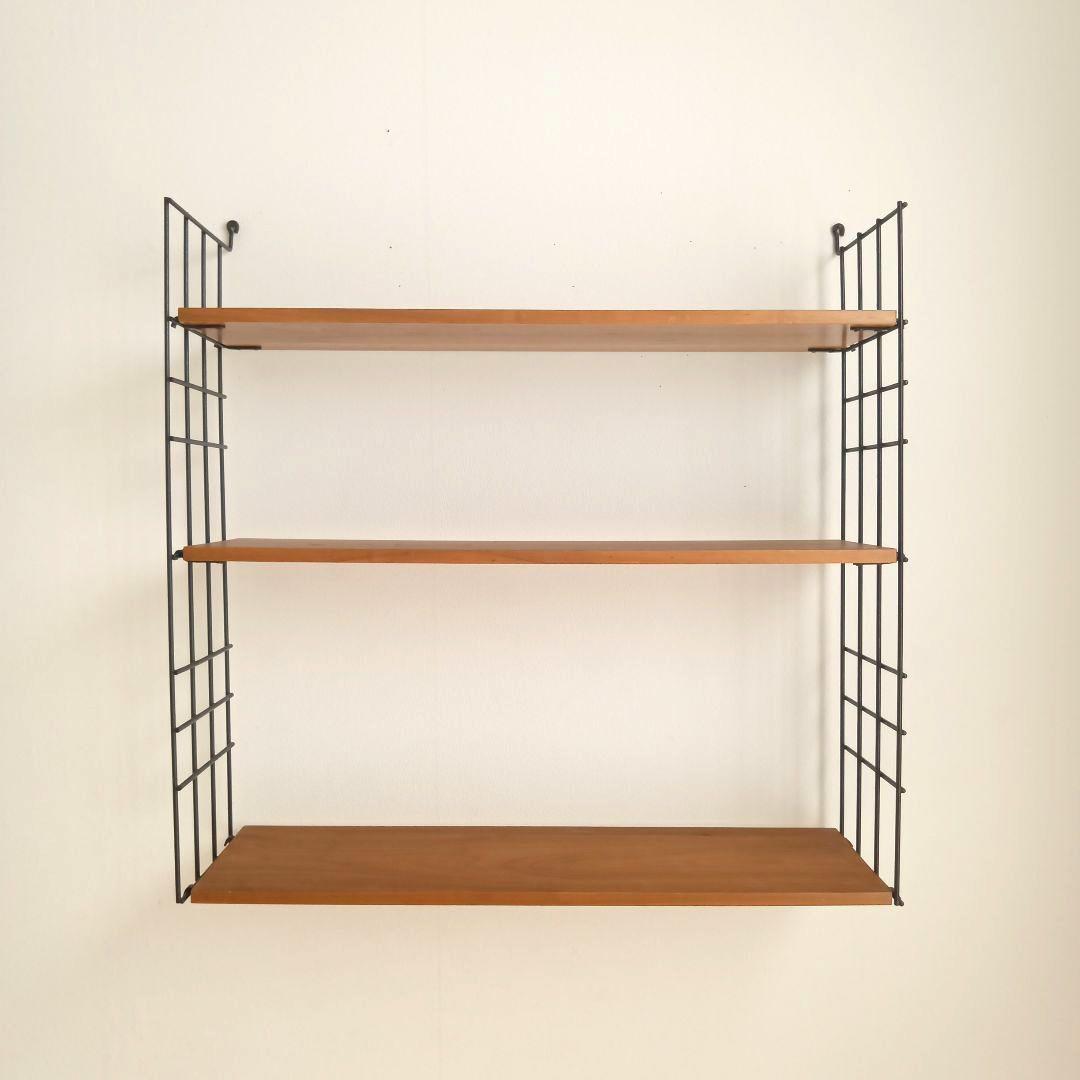チーク材の3段シェルフ スウェーデン 北欧ヴィンテージ