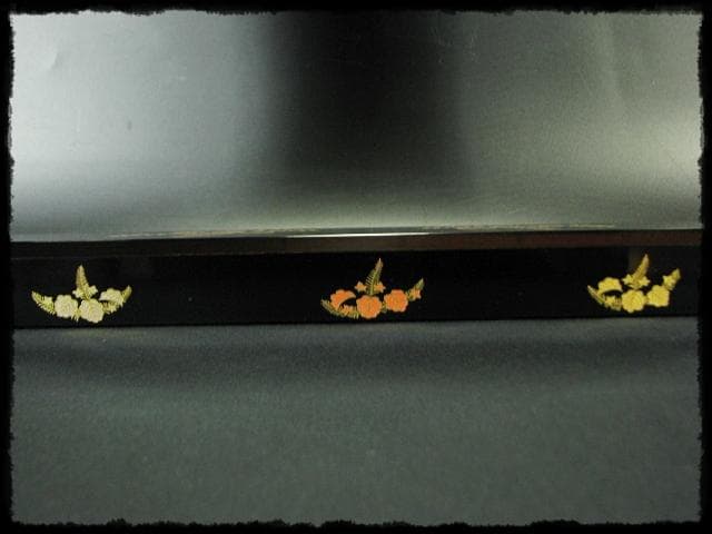 踊桐 金蒔絵 北浜 宗真 輪島塗 炉縁 茶道具 f151