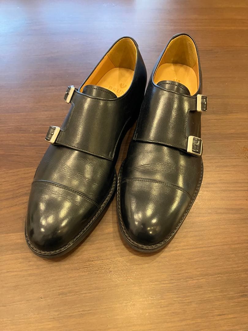 【美品】箱なし BRUNO ブルーノ ダブルモンクシューズ ブラック size7