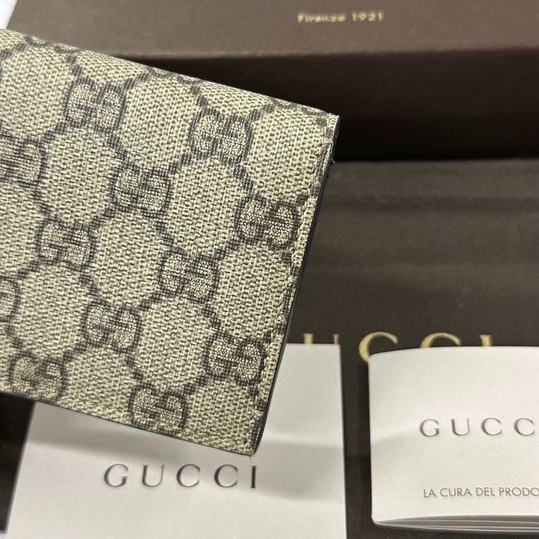 新品同様‼️ 現行　グッチ　GUCCI 財布　折り財布　GGスプリーム　コンパクト