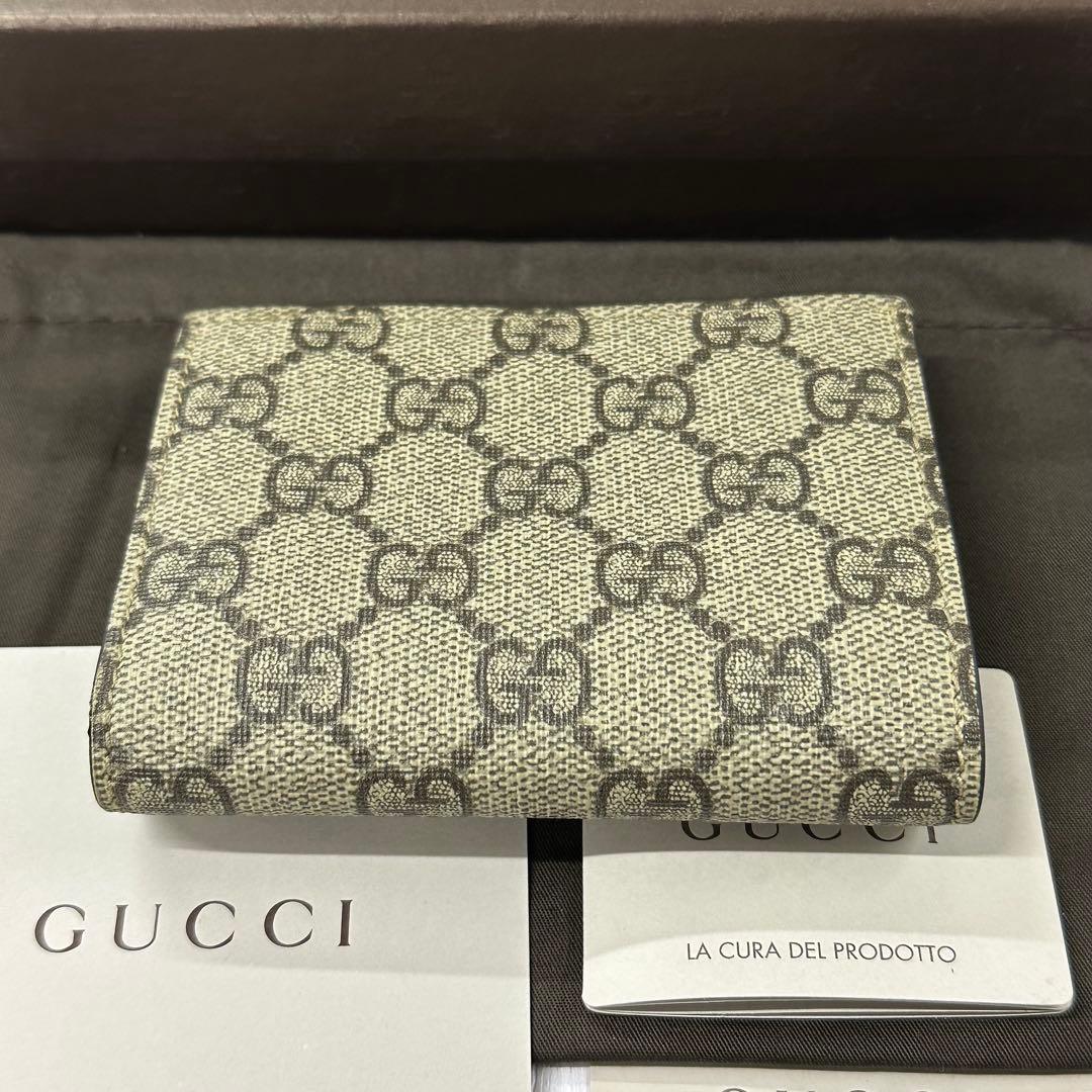 新品同様‼️ 現行　グッチ　GUCCI 財布　折り財布　GGスプリーム　コンパクト