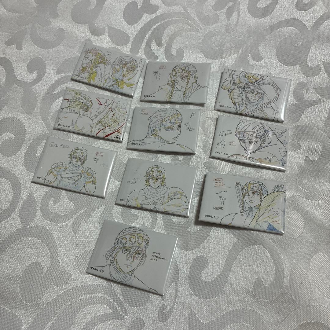 鬼滅の刃 原画コレクション ランダムスクエア缶バッジ 遊郭編 宇髄天元 コンプ