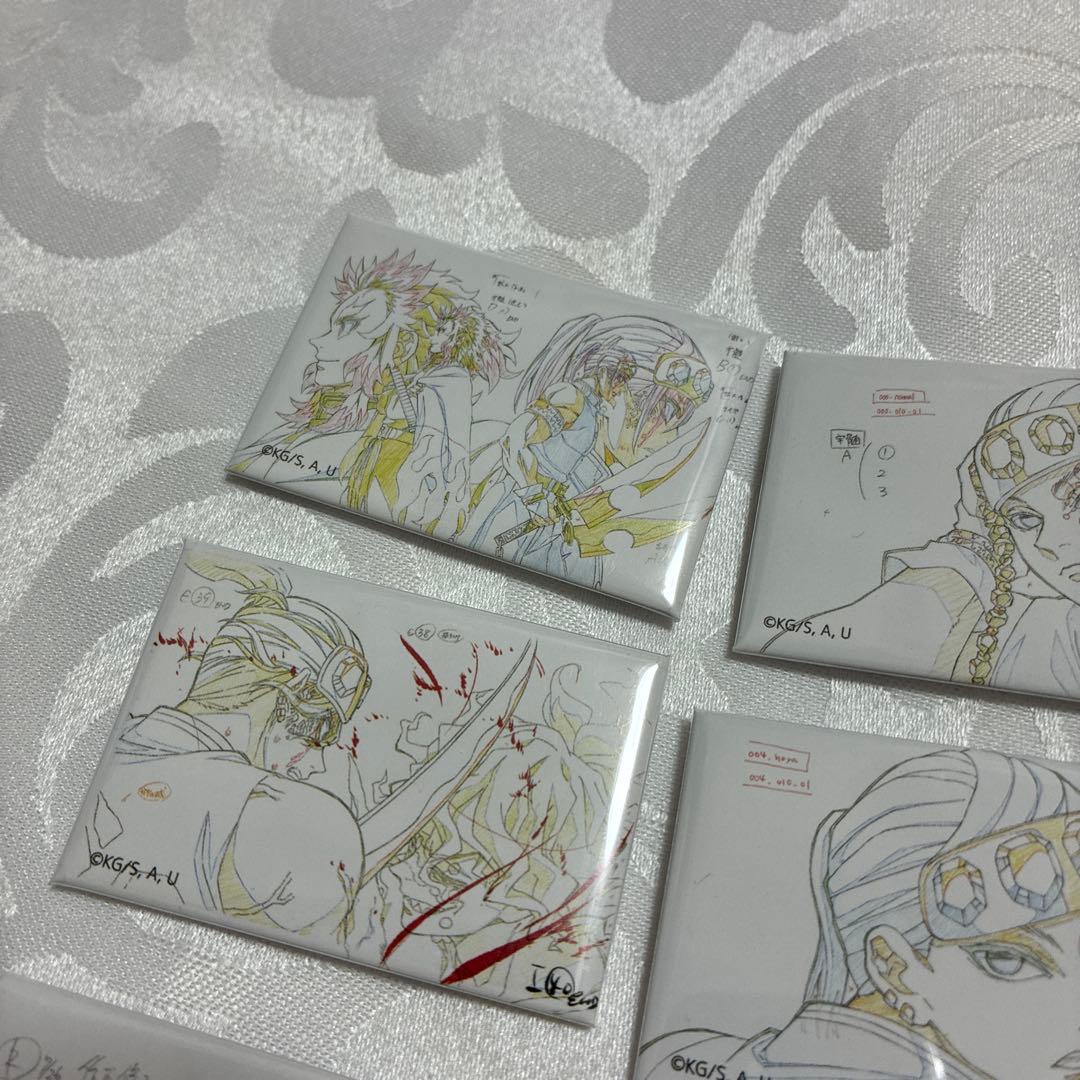 鬼滅の刃 原画コレクション ランダムスクエア缶バッジ 遊郭編 宇髄天元 コンプ