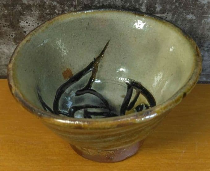 Kanegon人間国宝 金城次郎 ぐい呑 栞 共箱 美品 やちむん 壺屋焼