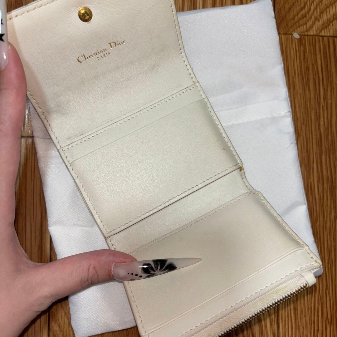 Dior 日本限定 ハート ホワイト 三つ折り財布