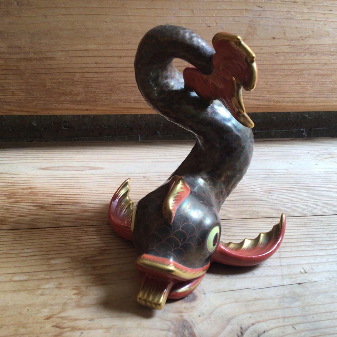 ヴィンテージ　ヘレンド　鯱のオブジェ　希少極美品