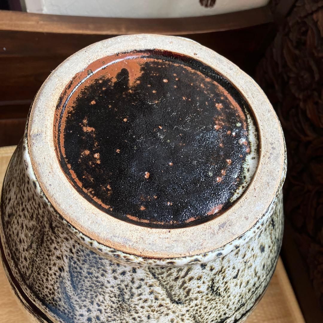 壺　柿図　花びん