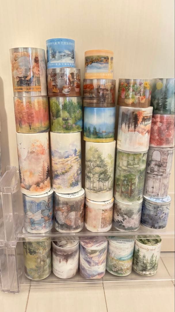 58点セット　海外マスキングテープ　大量まとめ売り　マステ　シール　pet 手帳