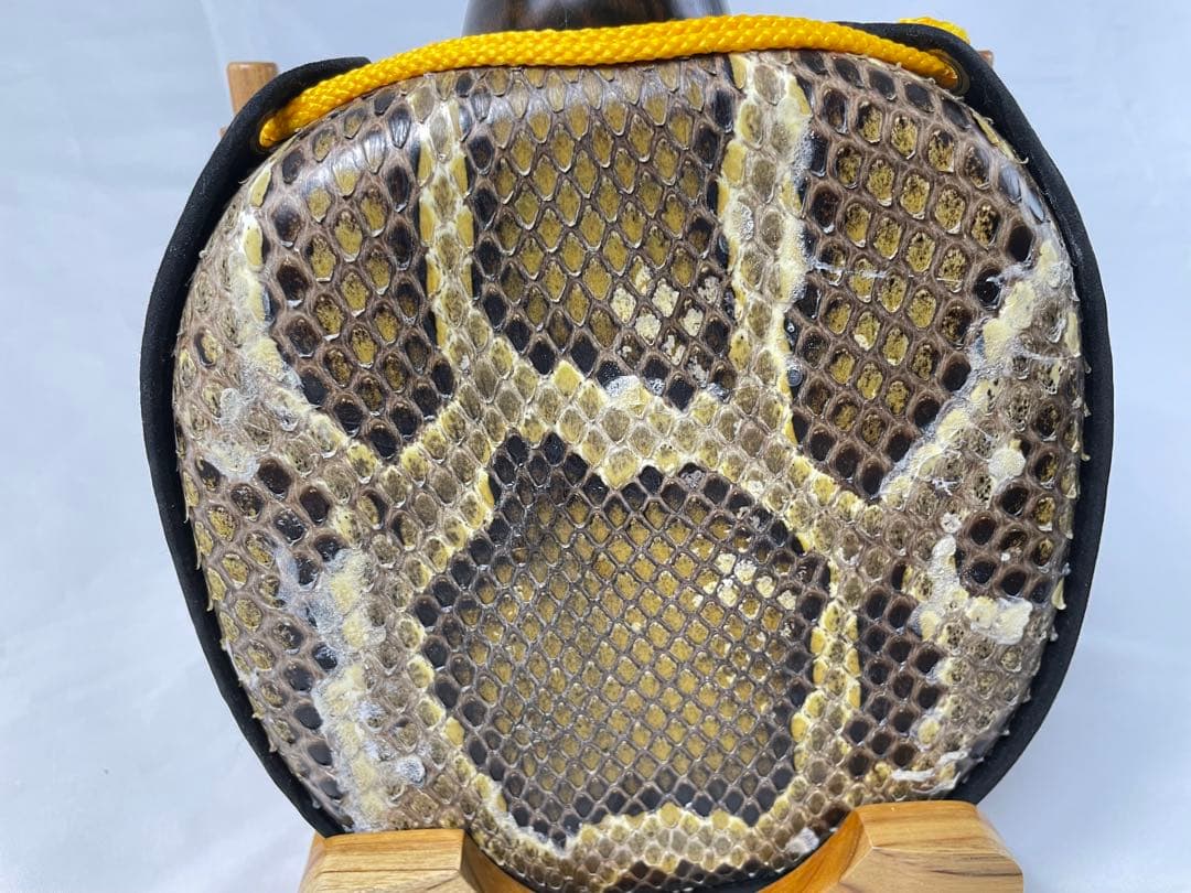 宮古木工芸 縞黒檀/カマゴン　本皮1枚張り三線