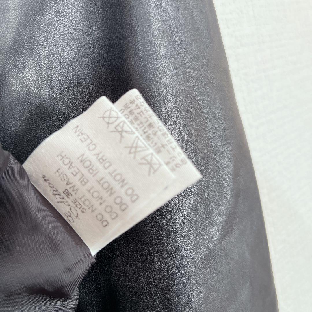 Edition ラムレザーのライダースジャケット　ブラック　革ジャン　羊革